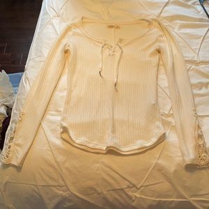 Hollister white long sleeve shirt.